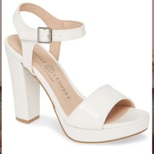 White Chinese Laundry Aced Platform Sandal